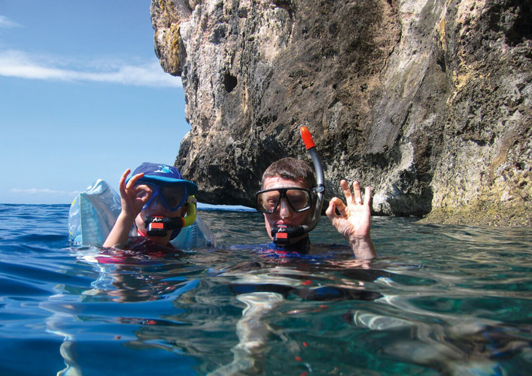 Dykning med familien Dykning med familien