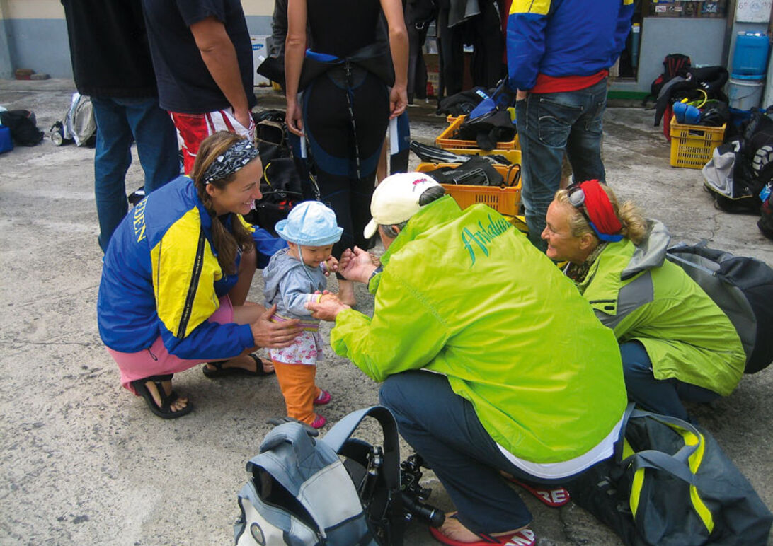 Dykning med familien Dykning med familien