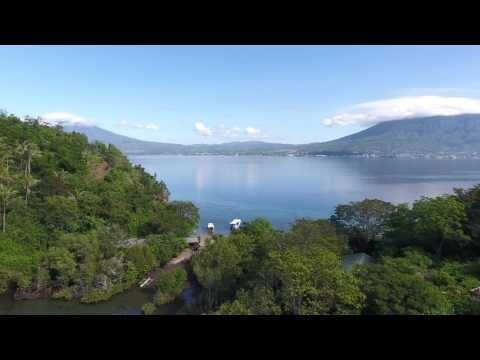 "An overview from the air of Divers Lodge Lembeh on a beautiful morning". Video:  Divers Lodge Lembeh