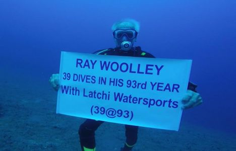 Ray Woolley på sit rekord-dyk