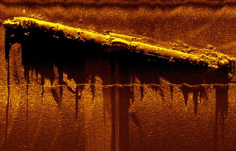 Sonar scanning billede af vraget af U-31