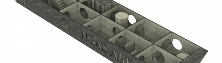 3D-billede af Noahs Ark.